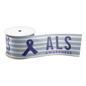 ALS Awareness Blue Stripes Satinband (Spule)
