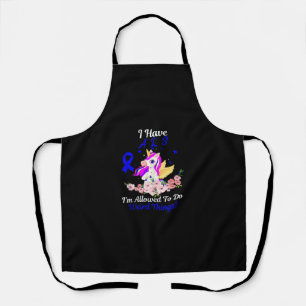 ALS Awareness Funny Unicorn Support Quote Familie Schürze