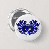 ALS Awareness Heart Wings.pnng Button (Vorne & Hinten)