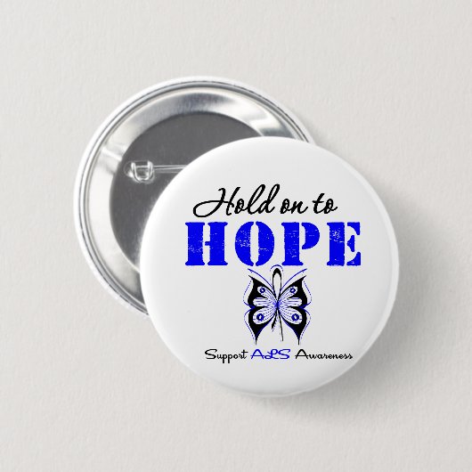 ALS Awareness HOLD AUF HOFFNUNG Button (Vorne & Hinten)