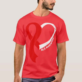 ALS Awareness Hpeople Liebe Herz Ribbon Happy Vale T-Shirt