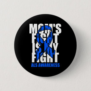 ALS Awareness Montag Blue Ribbon Mamas Kämpfe Mai Button