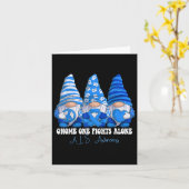 Als Awareness Month Blue Ribbon Gnomos Unterstützu Karte (Gelbe Blume)