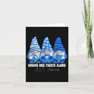 Als Awareness Month Blue Ribbon Gnomos Unterstützu Karte