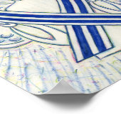 ALS Awareness Ribbon Angel Art Print Poster (Ecke)
