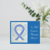 ALS Awareness Ribbon Angel Custom Art Postkarte (Stehend Vorderseite)