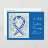 ALS Awareness Ribbon Angel Custom Art Postkarte (Vorne/Hinten)