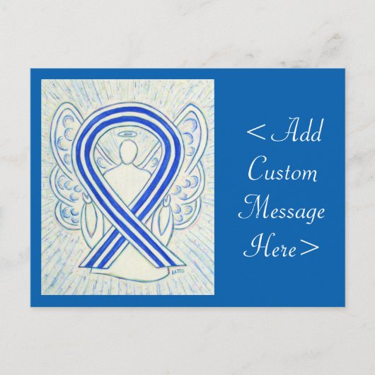 ALS Awareness Ribbon Angel Custom Art Postkarte (Vorderseite)