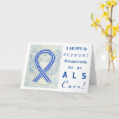 ALS Awareness Ribbon Angel Grußkarten Karte (Gelbe Blume)