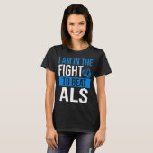 ALS Awareness Ribbon Beat the Disease ALS Warrior T-Shirt (Vorne ganz)