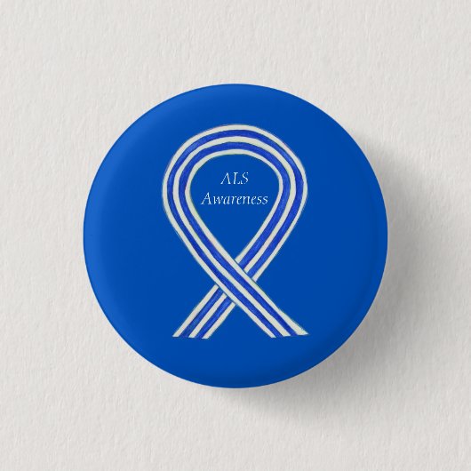 ALS Awareness Ribbon Custom Art Button Buttone (Vorderseite)