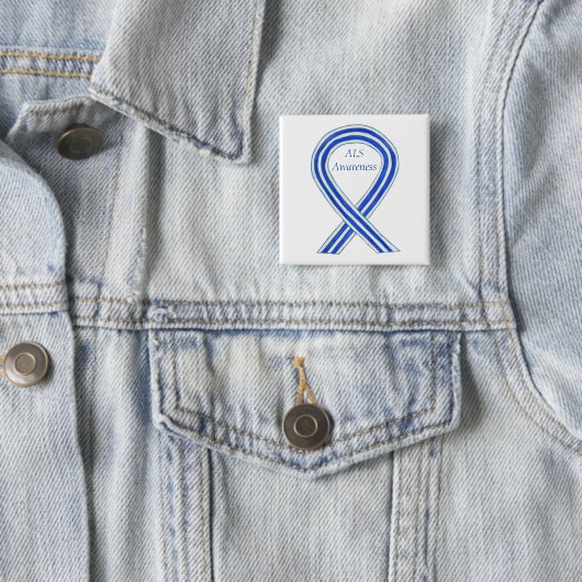 ALS Awareness Ribbon Custom Art Button Buttone (Beispiel)