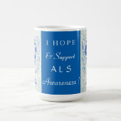 ALS Awareness Ribbon Engel Custom Tasse (Mittel)