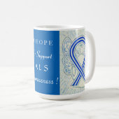 ALS Awareness Ribbon Engel Custom Tasse (VorderseiteRechts)