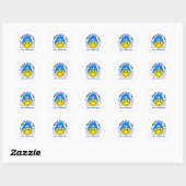 ALS Awareness Ribbon Support Geschenke Runder Aufkleber (Blatt)