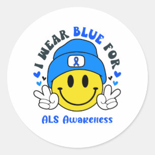 ALS Awareness Ribbon Support Geschenke Runder Aufkleber