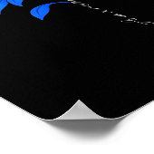 Als Awareness Suower Blaues Band Poster (Ecke)