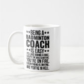 Als Badminton Coach Job Funny Badminton Instru Kaffeetasse (Links)