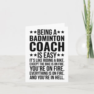 Als Badminton Coach Job Funny Badminton Instru Karte
