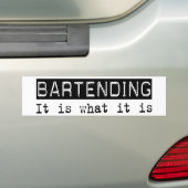 Als Barmixer arbeiten es ist Autoaufkleber (Auf Auto)