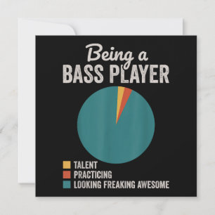 Als Bassist Musiker Funny Bass Gitarrist Einladung