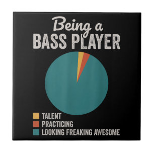 Als Bassist Musiker Funny Bass Gitarrist Fliese