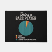Als Bassist Musiker Funny Bass Gitarrist Fußmatte (Vorderseite)