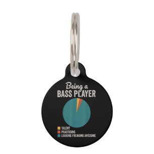 Als Bassist Musiker Funny Bass Gitarrist Haustiermarke