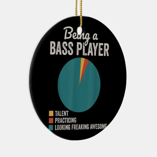 Als Bassist Musiker Funny Bass Gitarrist Keramik Ornament (Rechts)