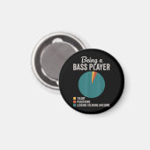 Als Bassist Musiker Funny Bass Gitarrist Magnet (Vorderseite/Rückseite)