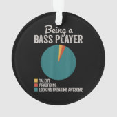Als Bassist Musiker Funny Bass Gitarrist Ornament (Rückseite)