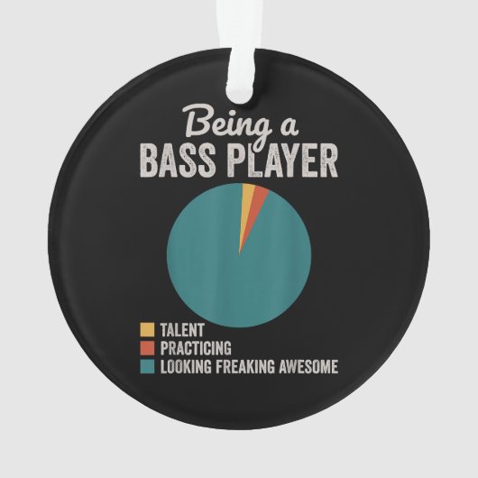 Als Bassist Musiker Funny Bass Gitarrist Ornament (Rückseite)