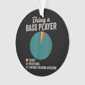 Als Bassist Musiker Funny Bass Gitarrist Ornament (Vorderseite)