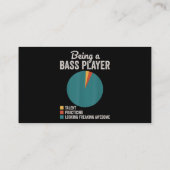 Als Bassist Musiker Funny Bass Gitarrist Visitenkarte (Rückseite)