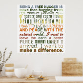 Als Baum-Hugger Poster (Küche)