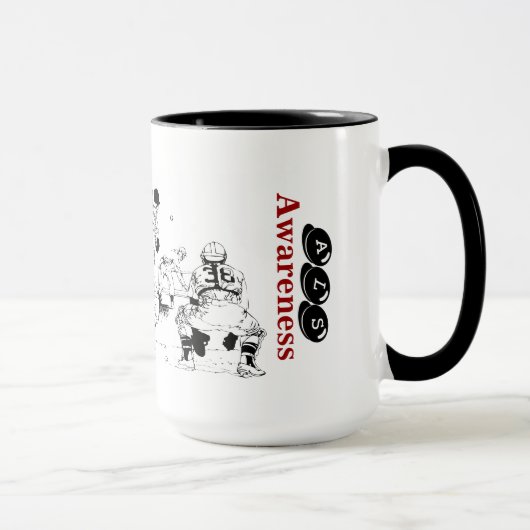 ALS-Bewusstsein Ringer-Mug Tasse (Rechts)