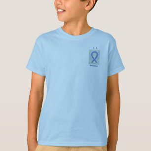 ALS-Bewusstseins-Schleifen-Engel-T-Shirt nach Maß T-Shirt