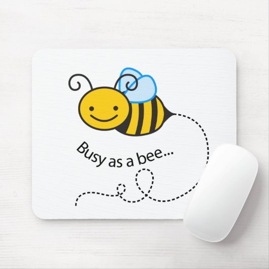 Als Biene beschäftigt Mousepad (Mit Mouse)