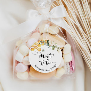 Als Biene vorherbestimmt Aufkleber. Bienen-Brautju Runder Aufkleber