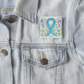 ALS Blue Butterfly Awareness Ribbon Custom Art But Button (Beispiel)