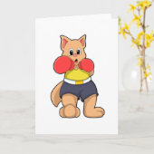 Als Boxer beim Boxen Karte (Gelbe Blume)