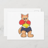 Als Boxer beim Boxen Postkarte (Vorne/Hinten)