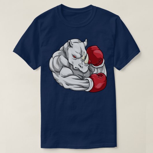 als Boxer mit Boxhandschuhen T-Shirt (Design vorne)