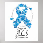 ALS Butterfly Ribbon Poster (Vorne)