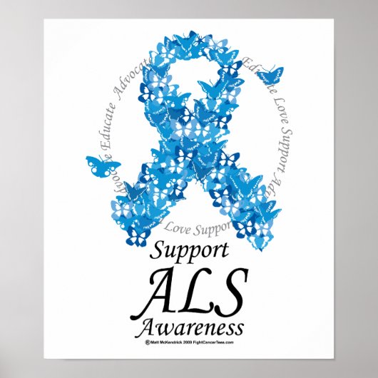 ALS Butterfly Ribbon Poster (Vorne)