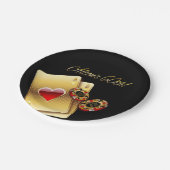 Al's Casino Style 60. Party FRAGTE 4 NAMEN IN CHIP Pappteller (Schrägansicht)