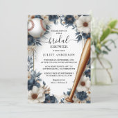 Als Champion Team Ball Field Baseball Brautparty Einladung (Stehend Vorderseite)