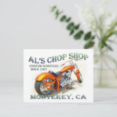 Al's Chop Shop Postkarte (Stehend Vorderseite)