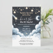 Als Cloud Twinkle Twinkle Little Star Gender Revea Einladung (Stehend Vorderseite)