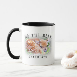 Als das Hirsche Psalm 42:1 Baby Fawn Christlich Tasse